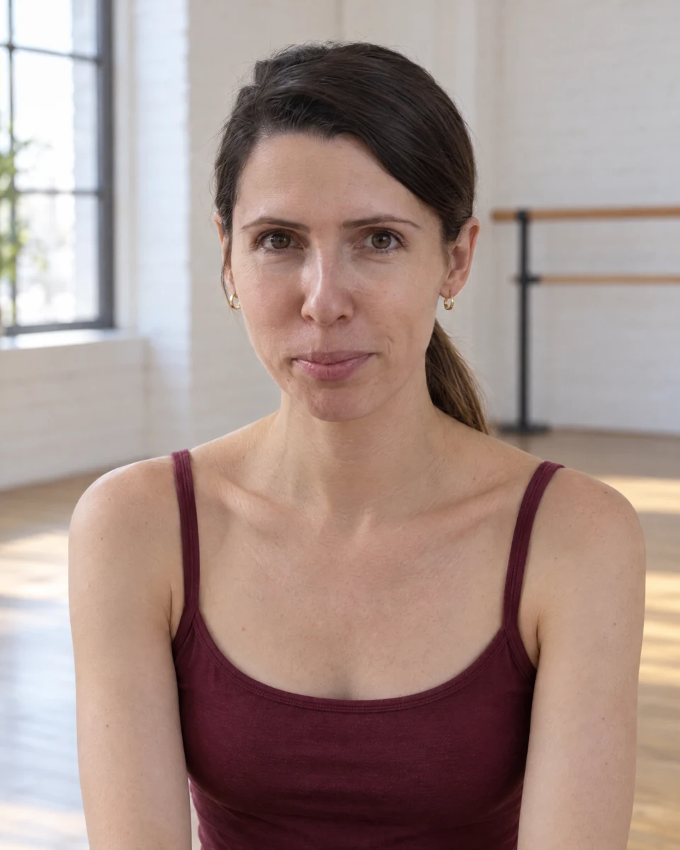 Portret van Bettina met opgebonden haar