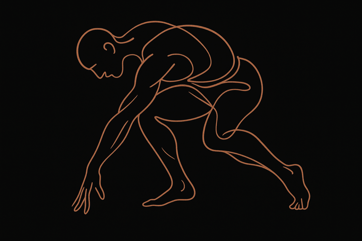 Illustration évoquant Dominique Bagouet en mouvement